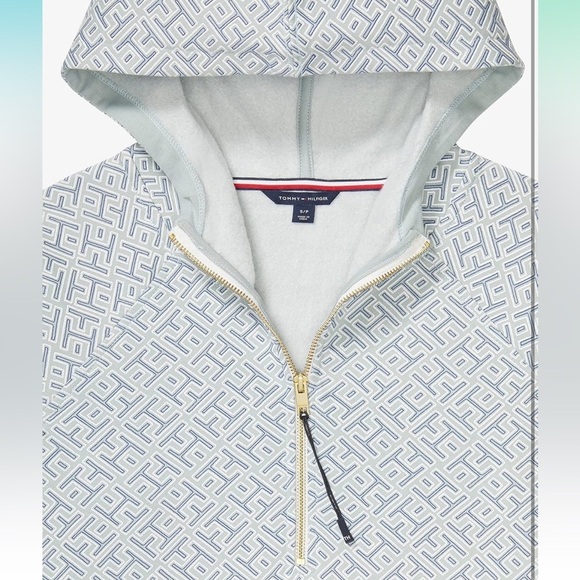 Tommy Hilfiger Women's Adaptive Half Zip Logo Print Sweatshirt - Size S, NWOT - Picture 3 of 6